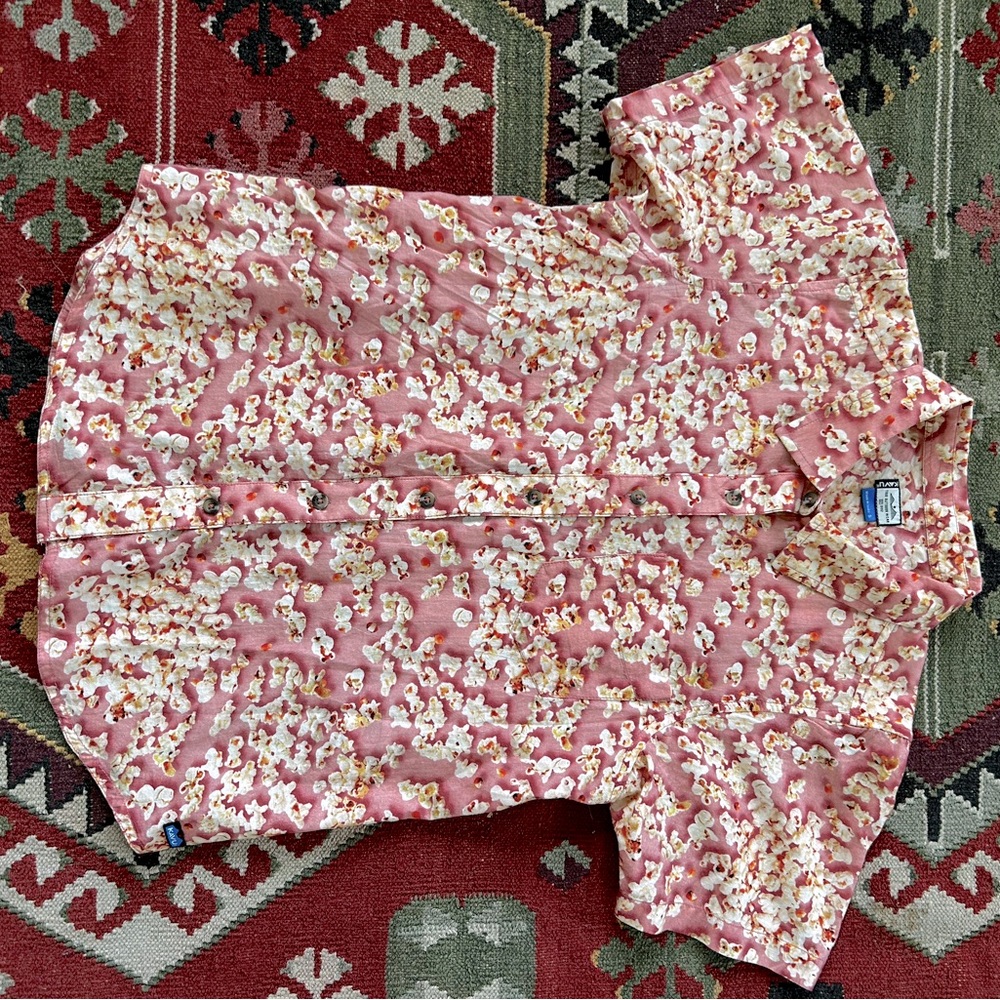 Kavu Buttondown-Pink Popcorn